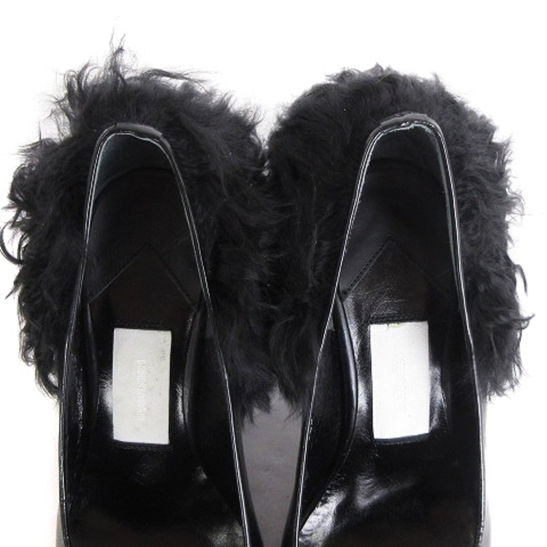 ミハラヤスヒロ パンプス ハイヒール フェイクファー 黒  22.5 レディースの靴/シューズ(ハイヒール/パンプス)の商品写真