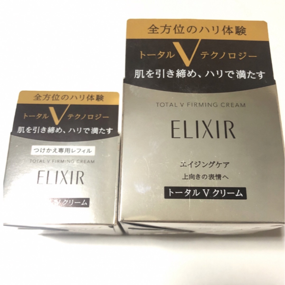 ELIXIR(エリクシール)のエリクシール トータルV ファーミングクリーム　本体　レフィル　セット コスメ/美容のスキンケア/基礎化粧品(フェイスクリーム)の商品写真