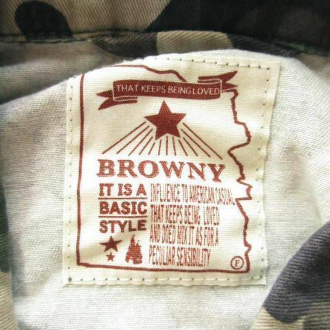 BROWNY(ブラウニー)のブラウニー ジャケット ミリタリー 迷彩柄 ワッペン 230601AH5A レディースのジャケット/アウター(ミリタリージャケット)の商品写真