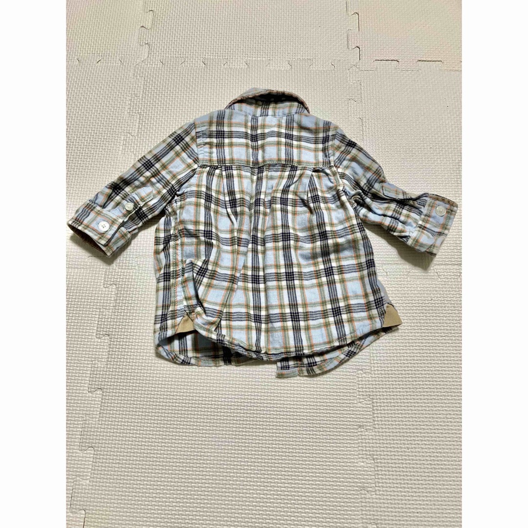 babyGAP(ベビーギャップ)のbabyGAP 60cm  シャツ 長袖　チェック柄　男の子　子供服　ベビー服 キッズ/ベビー/マタニティのベビー服(~85cm)(シャツ/カットソー)の商品写真