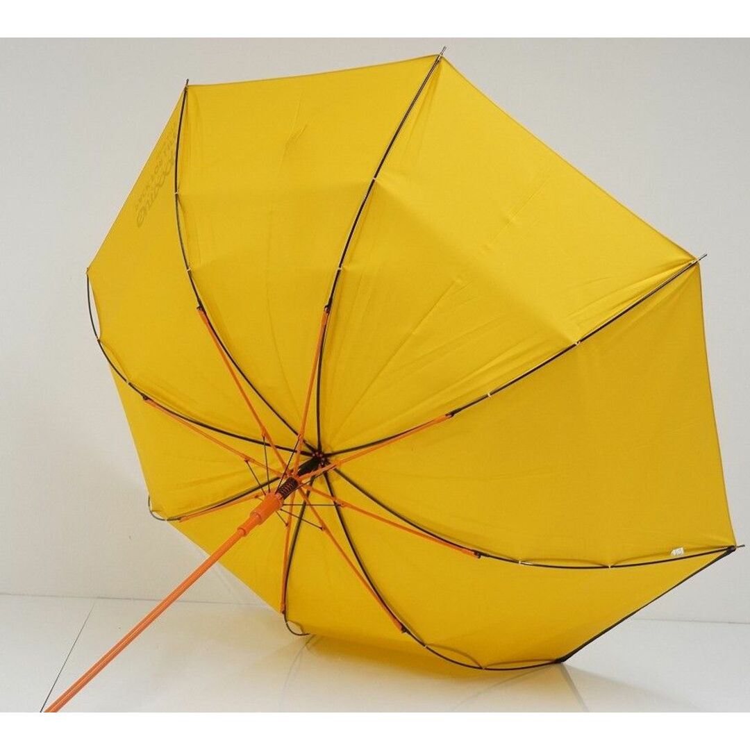 傘 OUTDOOR PRODUCTS アウトドアプロダクツ 紳士耐風傘 USED品 イエロー ロゴ ジャンプ 大判 65cm C A0417 メンズのファッション小物(傘)の商品写真