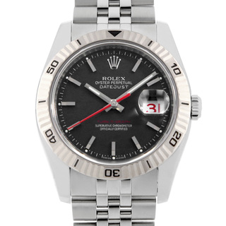 ロレックス(ROLEX)のロレックス ターノグラフ 116264 ブラック 5列 ジュビリーブレス D番 メンズ 中古 腕時計(腕時計(アナログ))