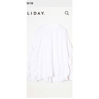 ホリデイ(holiday)のSUPER FINE DRY RUFFLE RUFFLE TOPS スーパーファ(カットソー(長袖/七分))