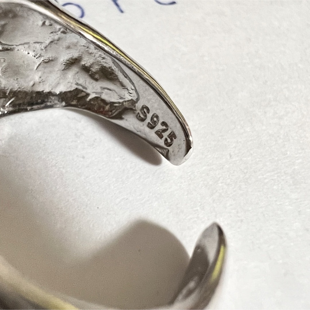 シルバーリング 925 銀 クレーター 凸凹 ワイド シグネット 韓国 指輪④ メンズのアクセサリー(リング(指輪))の商品写真