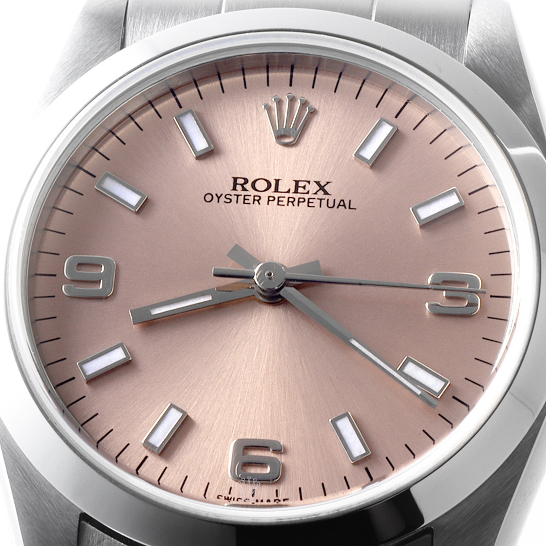 ROLEX(ロレックス)のロレックス オイスターパーペチュアル 77080 ピンク 369ホワイトバー A番 ボーイズ(ユニセックス) 中古 腕時計 メンズの時計(腕時計(アナログ))の商品写真