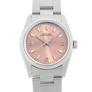 ロレックス(ROLEX)のロレックス オイスターパーペチュアル 77080 ピンク 369ホワイトバー A番 ボーイズ(ユニセックス) 中古 腕時計(腕時計(アナログ))