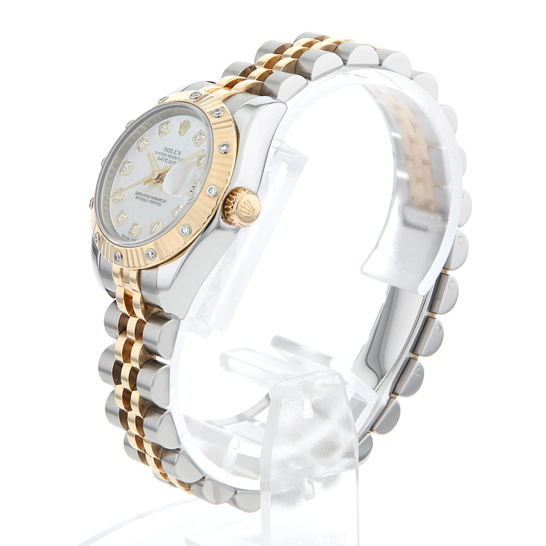 ROLEX(ロレックス)のロレックス デイトジャスト ベゼル12Pダイヤ 179313NG ホワイトシェル M番 レディース 中古 腕時計 レディースのファッション小物(腕時計)の商品写真