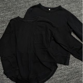 GU - キッズ　子供服　GU　黒　トップス　トレーナー　ロンT　セット　120