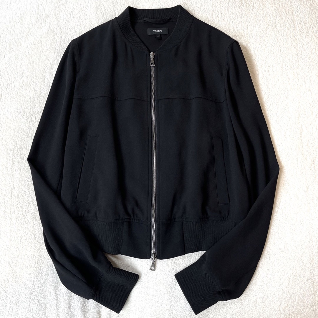 美品 セオリー ブルゾン ジャケット Sサイズ 黒 ブラック 美品 セオリー ブルゾン ジャケット Sサイズ 黒 ブラック