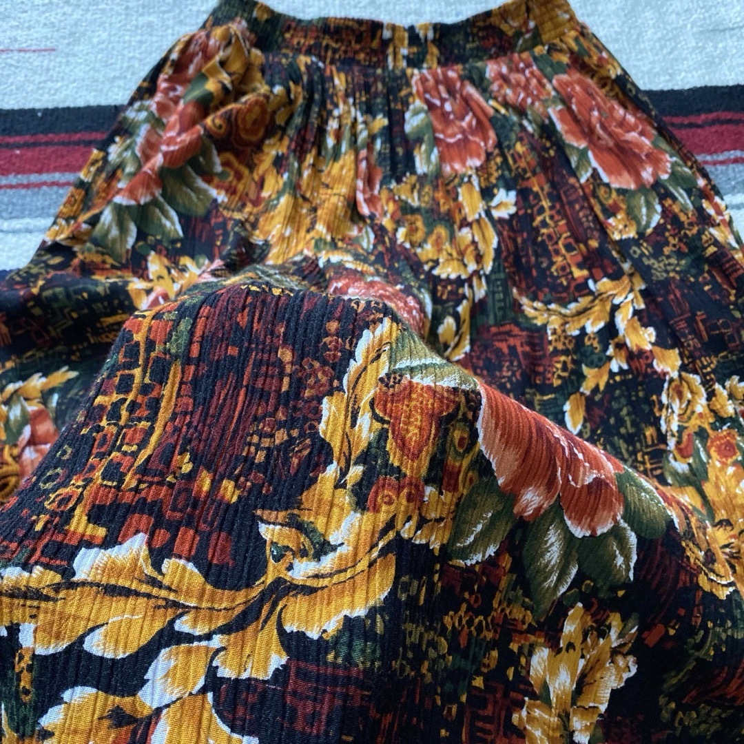 VINTAGE(ヴィンテージ)のvintage レーヨン プリーツスカート USA製 レディースのスカート(その他)の商品写真
