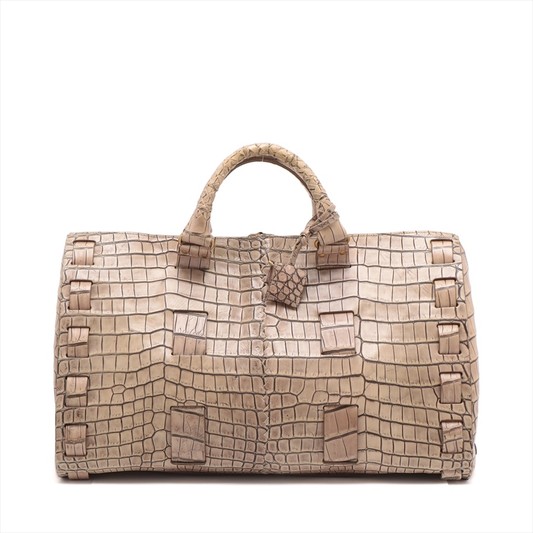 Bottega Veneta(ボッテガヴェネタ)のボッテガヴェネタ  クロコ型押し  ベージュ ユニセックス ボストンバッグ レディースのバッグ(ボストンバッグ)の商品写真