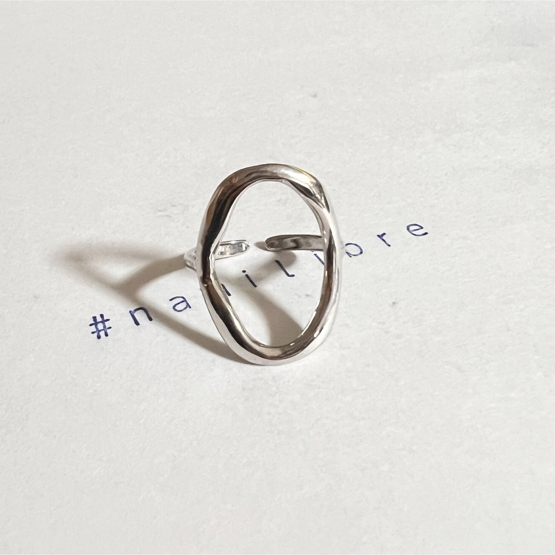 シルバーリング 925 銀 中空 オーバル ホロウ 楕円 華奢 韓国 指輪 SV メンズのアクセサリー(リング(指輪))の商品写真