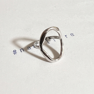 シルバーリング 925 銀 中空 オーバル ホロウ 楕円 華奢 韓国 指輪 SV(リング(指輪))