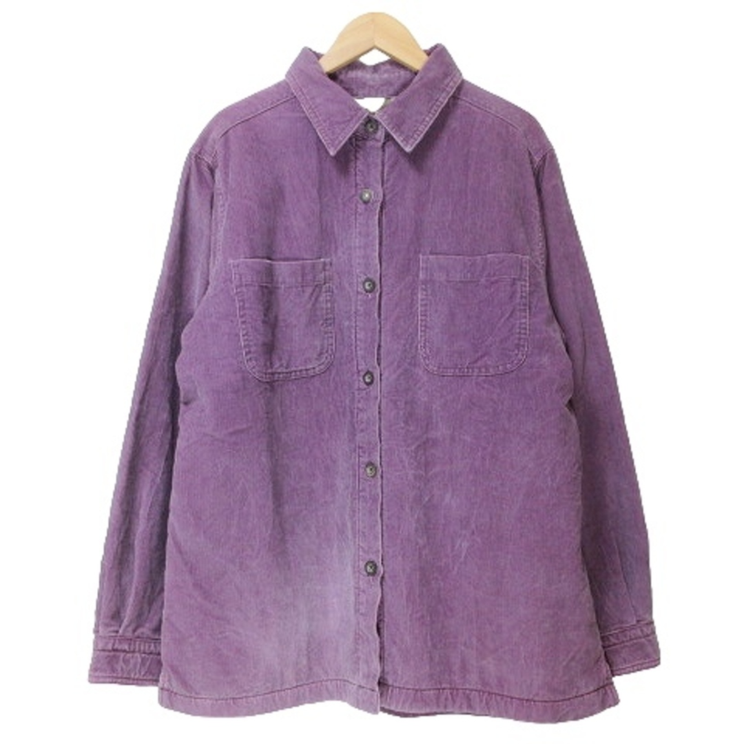 WOOLRICH(ウールリッチ)のウールリッチ　シャツ コーデュロイ ジャケット 裏ボア M 紫 パープル X レディースのジャケット/アウター(ブルゾン)の商品写真