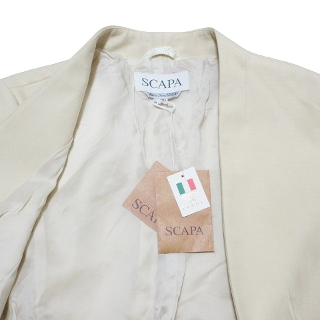 SCAPA(スキャパ)のスキャパ タグ付き ジャケット Vネック ペプラム 総裏地 40 M相当  レディースのジャケット/アウター(その他)の商品写真