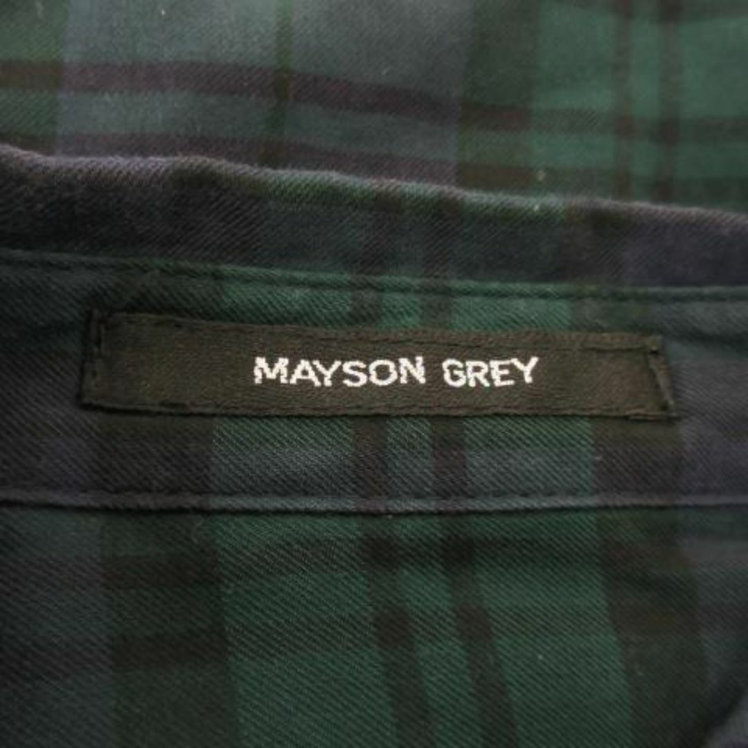 MAYSON GREY(メイソングレイ)のメイソングレイ 長袖オーバーサイズシャツ チェック 2 紺 230628AO7A レディースのトップス(シャツ/ブラウス(長袖/七分))の商品写真