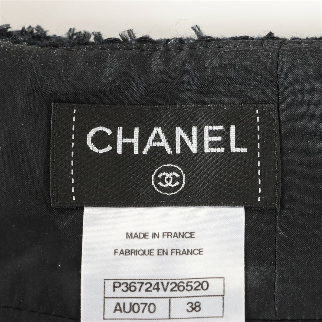 CHANEL(シャネル)のシャネル ココボタン ウール×ナイロン 36/38 ブラック レディース レディースのジャケット/アウター(その他)の商品写真