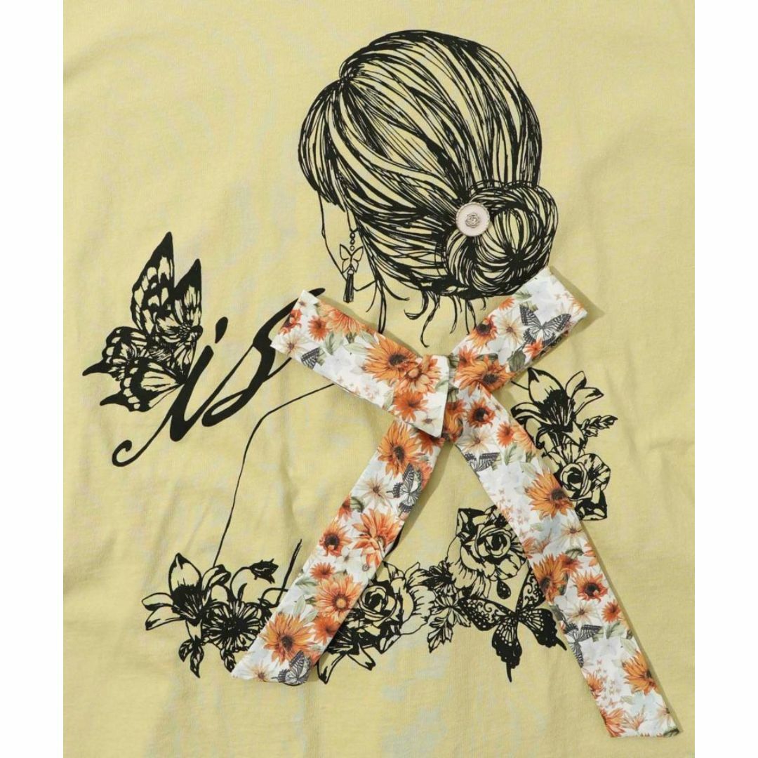iS ScoLar(イズスカラー)のスカラー 541238 ひまわり柄リボンを飾った女の子プリントチュニック レディースのトップス(チュニック)の商品写真