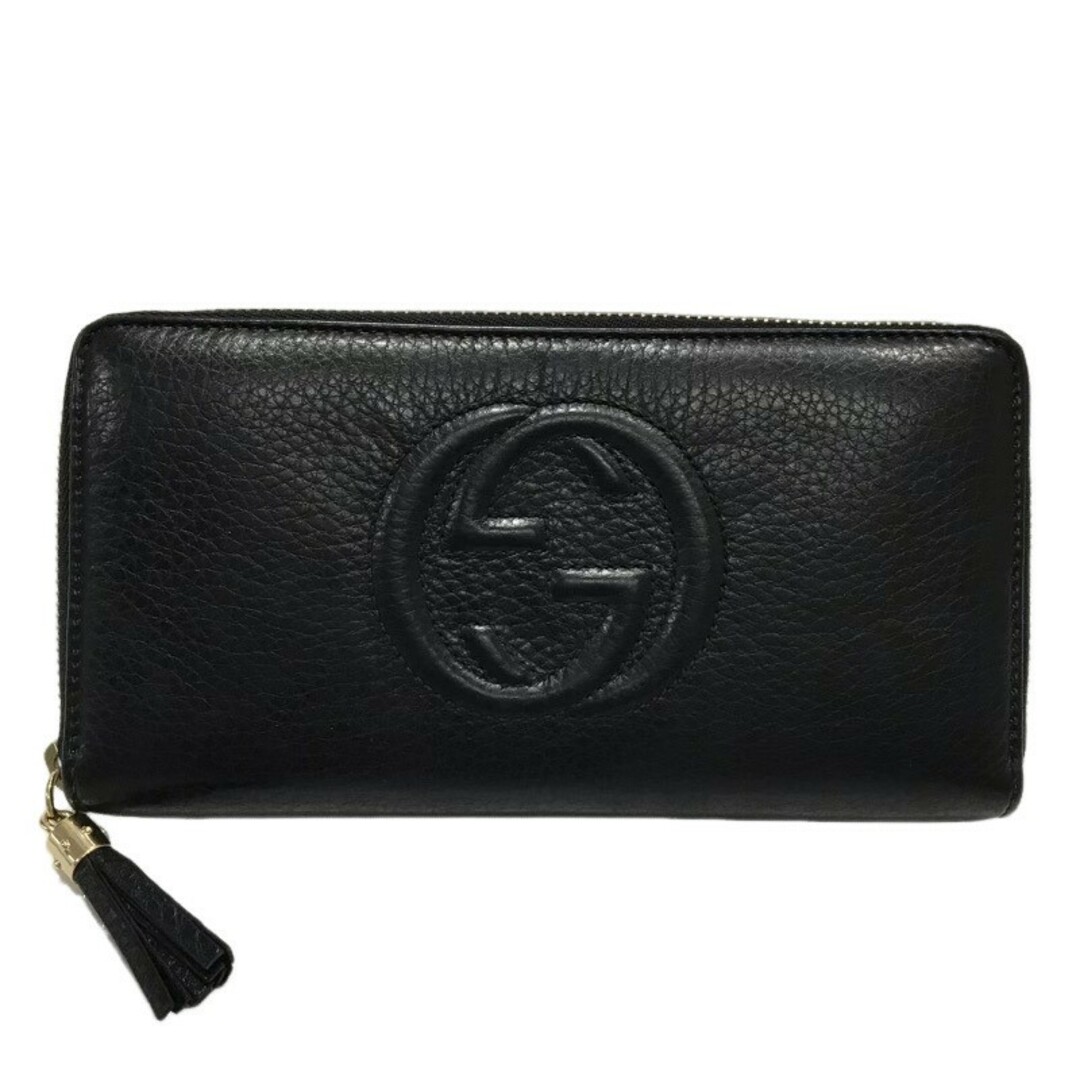 GUCCI グッチ ラウンドファスナー 長財布 SOHO ソーホー フリンジ 282413 インターロッキングG 【良品】 22403K486 レディースのファッション小物(財布)の商品写真