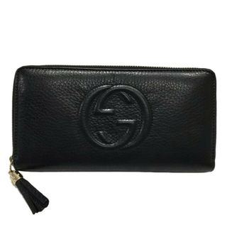 GUCCI グッチ ラウンドファスナー 長財布 SOHO ソーホー フリンジ 282413 インターロッキングG 【良品】 22403K486(財布)