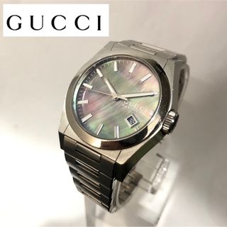 グッチ(Gucci)の(M032710)GUCCI 115.4 パンテオン デイト クォーツ シェル(腕時計(アナログ))