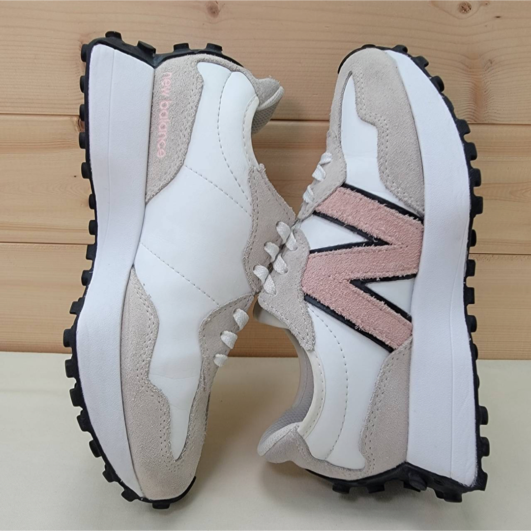 New Balance(ニューバランス)のニューバランス WS327LR "ホワイト/ピンク" 22cm レディースの靴/シューズ(スニーカー)の商品写真