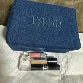 クリスチャンディオール(Christian Dior)のdior ノベルティ　デニムポーチ　箱あり(ポーチ)