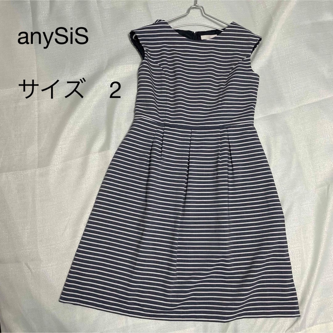 anySiS(エニィスィス)のanySiS 2 ワンピース　春　夏　ボーダー レディースのワンピース(ミニワンピース)の商品写真