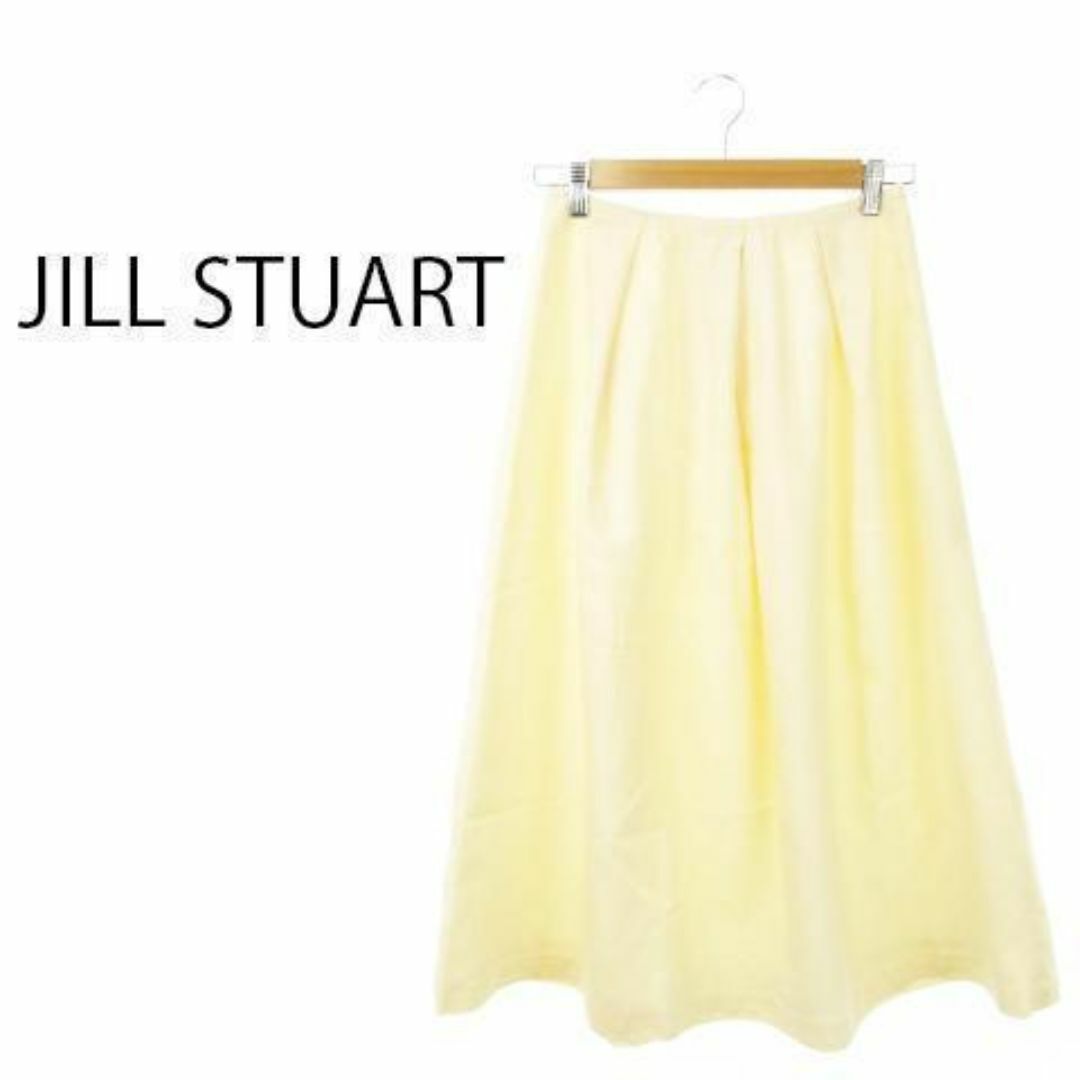 JILLSTUART(ジルスチュアート)のジルスチュアート フレアスカート ミモレ ウール 2 白 230726AH2A レディースのスカート(その他)の商品写真