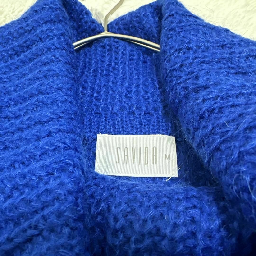 SAVIDA モヘア混ニット タートルネック セーター ブルー am8 レディースのトップス(ニット/セーター)の商品写真