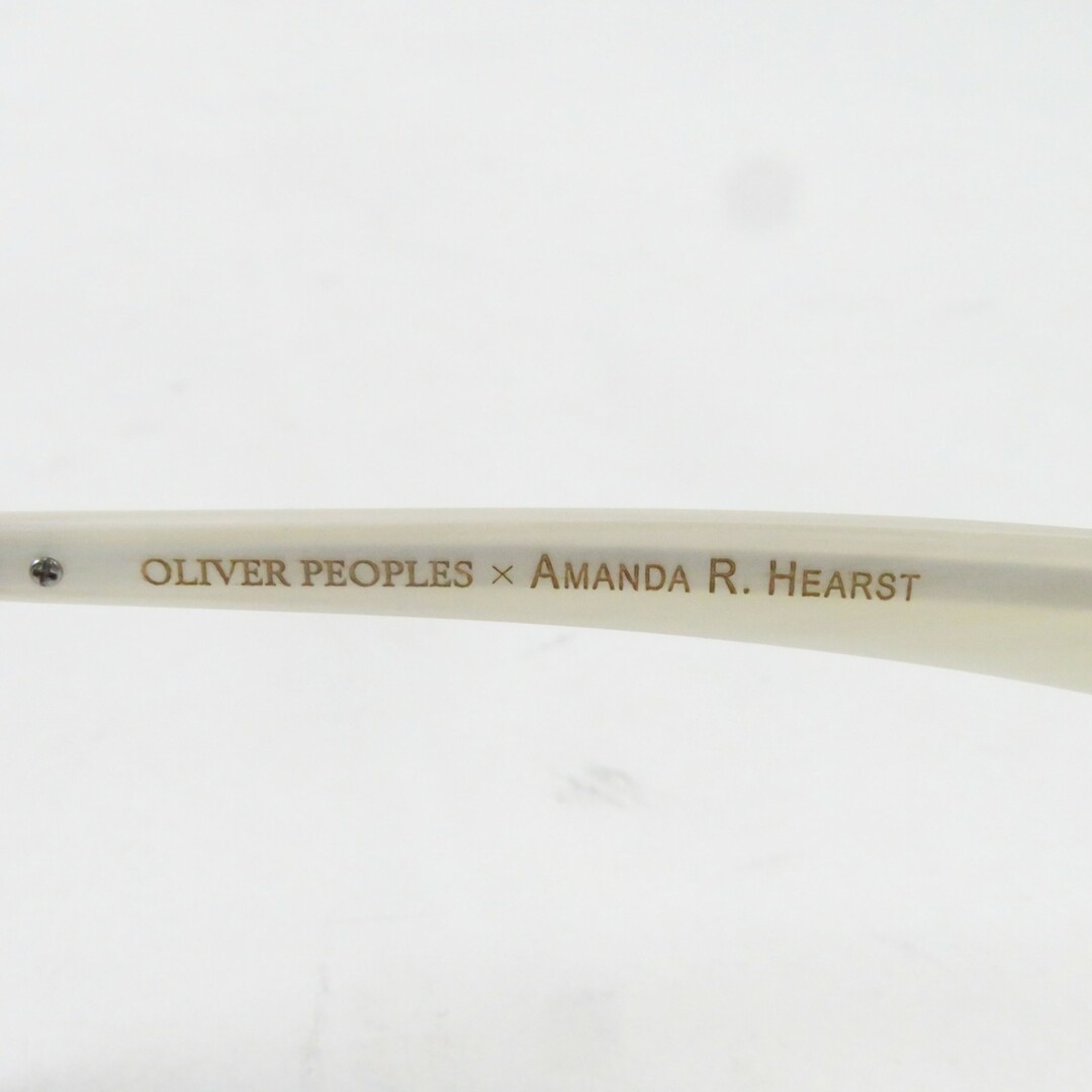 Oliver Peoples(オリバーピープルズ)の極美品●OLIVER PEOPLES オリバーピープルズ AMANDA R.HEARST アマンダ・R・ハースト Charter NEPTUNE コラボ サングラス アイウェア ホワイト ゴールド 60□17 140 日本製 メンズ メンズのファッション小物(サングラス/メガネ)の商品写真