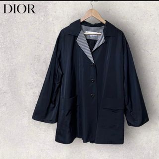 ディオール(Dior)のクリスチャンディオール　シルクコート　レディース　ブラック　お洒落(その他)