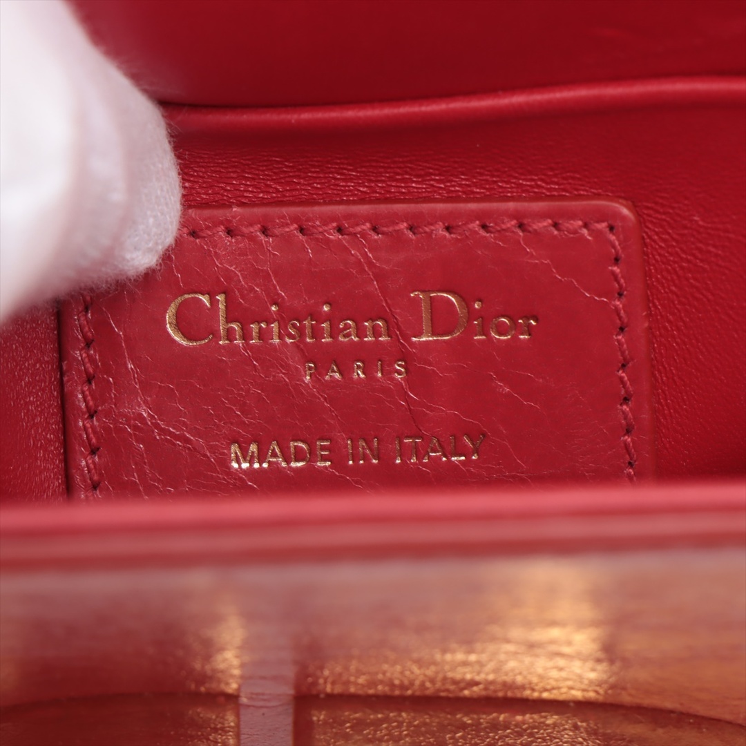 Christian Dior(クリスチャンディオール)のクリスチャンディオール モンテーニュ30 レザー  レッド レディース シ レディースのバッグ(ショルダーバッグ)の商品写真
