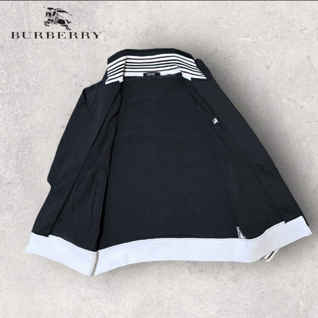 BURBERRY(バーバリー)のバーバリーブラックレーベル　トラックジャケット　ブラック　古着 メンズのトップス(ジャージ)の商品写真