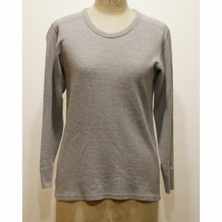 フラットヘッド(THE FLAT HEAD)のTHE FLAT HEAD ザフラットヘッド　SHOULDER PAD THERMAL 無地ショルダーパッドサーマル 36 GRAY 使用感有り FN-THLD-001(Tシャツ/カットソー(七分/長袖))