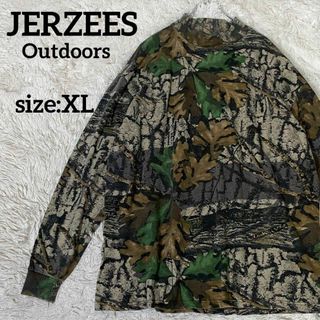 ジャージーズ(JERZEES)のジャージーズアウトドア　モックネックリアルツリーカモプリントプルオーバー　XL(Tシャツ/カットソー(七分/長袖))