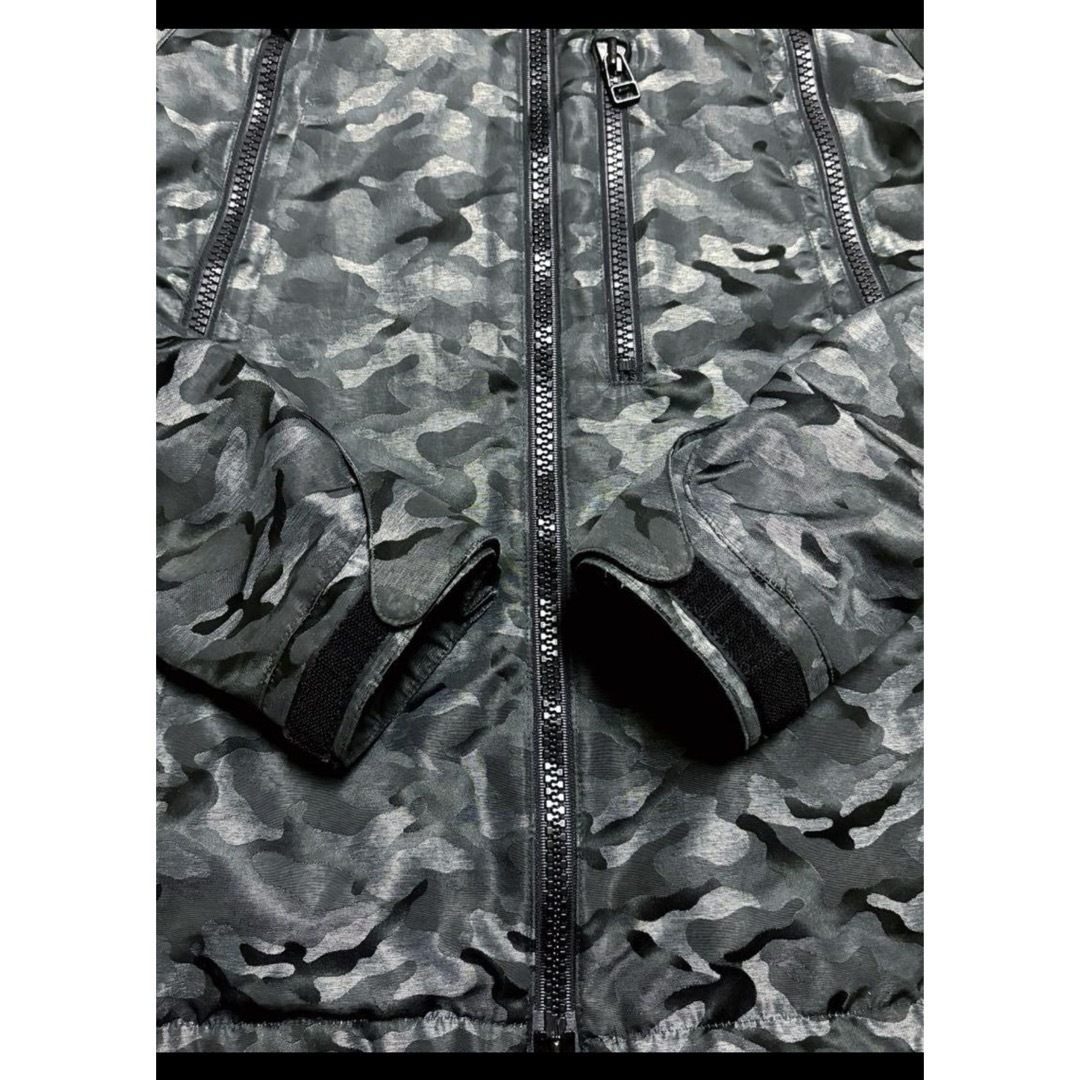 narifuri(ナリフリ)の【希少モデル】ナリフリ  ジャガードカモフラ マウンテンパーカ グレー ブラック メンズのジャケット/アウター(ナイロンジャケット)の商品写真