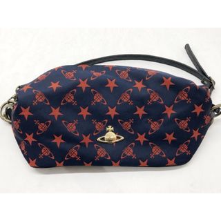 Vivienne Westwood - Vivienne Westwood(ヴィヴィアン ウエストウッド) オーブ×スター 総柄 ショルダーバッグ / ネイビー×レッド 【C1048-007】