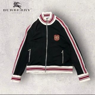 バーバリー(BURBERRY)のバーバリーブラックレーベル　トラックジャケット　ブラック　メンズ　古着　お洒落(ジャージ)