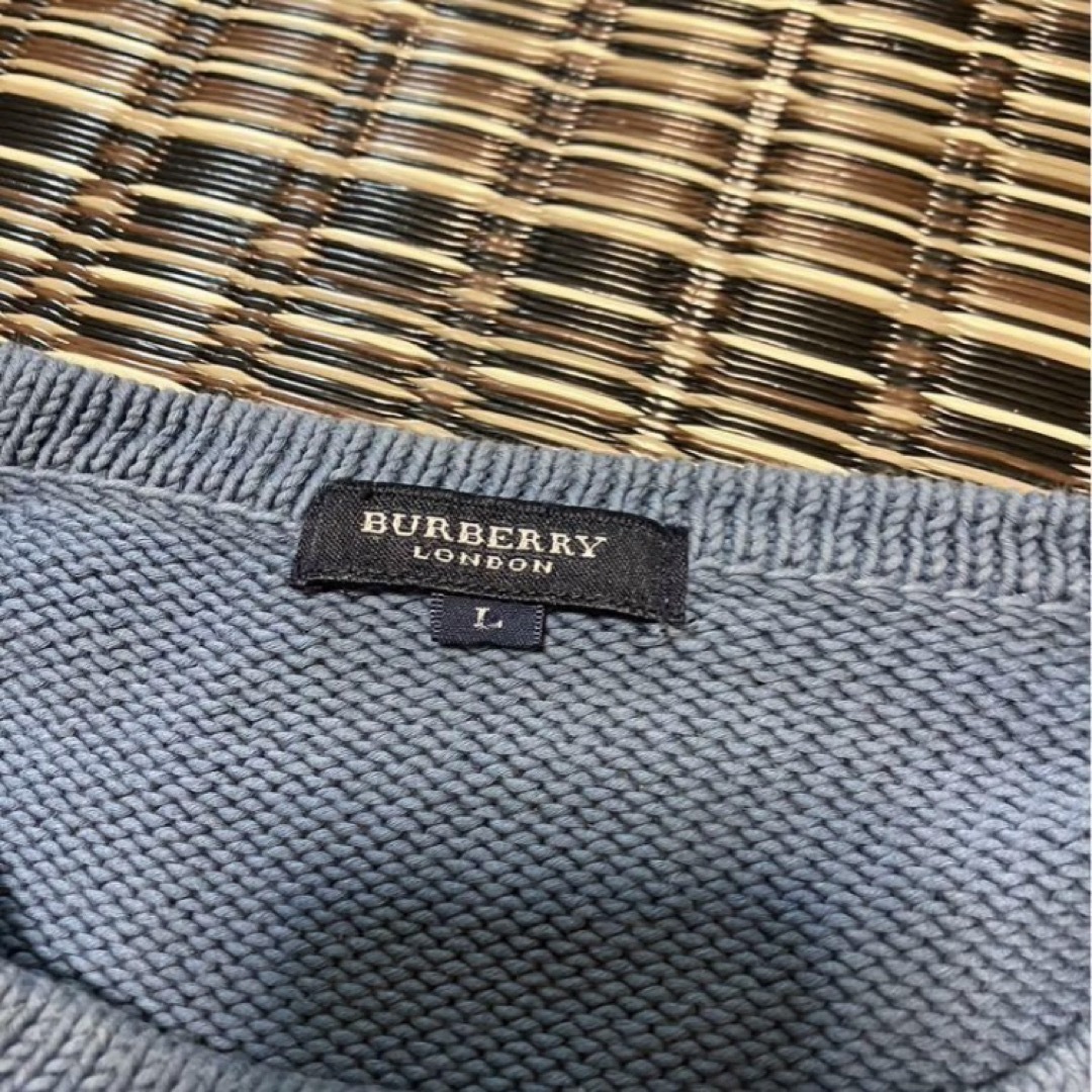 BURBERRY(バーバリー)のバーバリー　ロンドン　デザインニット　メンズ　お洒落　古着 メンズのトップス(ニット/セーター)の商品写真