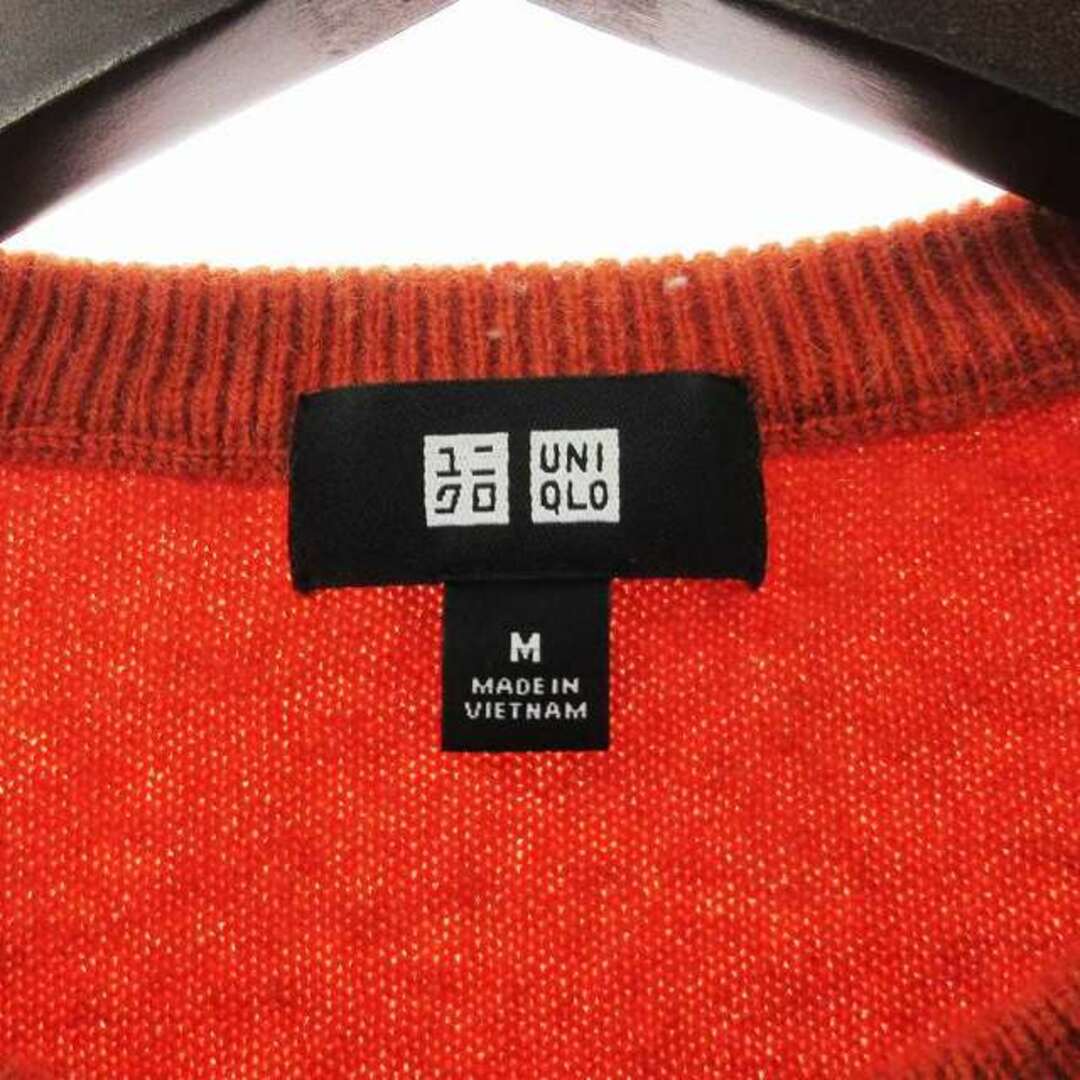 UNIQLO(ユニクロ)のユニクロ ニットセーター クルーネック カシミヤ オレンジ M ■SM1 メンズのトップス(ニット/セーター)の商品写真