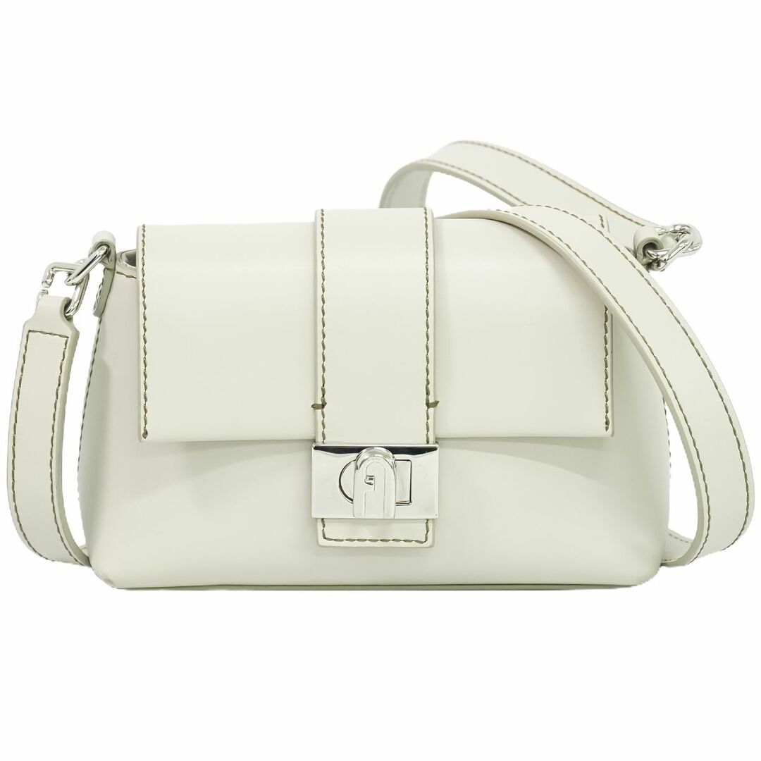 Furla(フルラ)の本物 フルラ FURLA レザー ショルダーバッグ ポシェット グレー WE00269 バッグ 中古 レディースのバッグ(ショルダーバッグ)の商品写真