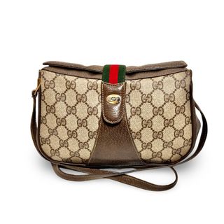 グッチ(Gucci)のGUCCI Accessory Collection オールドグッチ シェリーライン GG ショルダーバッグ クロスボディバッグ ブラウン(ショルダーバッグ)