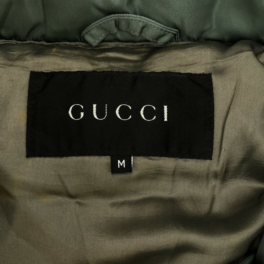 Gucci(グッチ)のGUCCI グッチ ナイロンツイル中綿ブルゾン カーキ系 M メンズのジャケット/アウター(ブルゾン)の商品写真