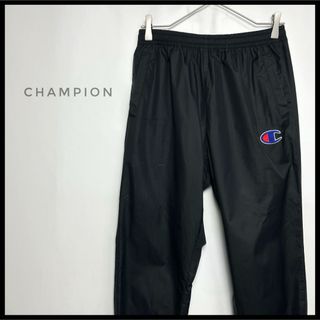 チャンピオン(Champion)のchampion ポリエステルパンツ　ジャージ　ブラック　ジョガーパンツ　黒(その他)