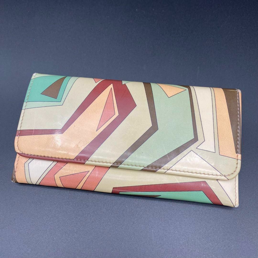 EMILIO PUCCI(エミリオプッチ)のエミリオプッチ　長財布　財布　エナメル　カラフル　小銭入れ　カード入れ レディースのファッション小物(財布)の商品写真