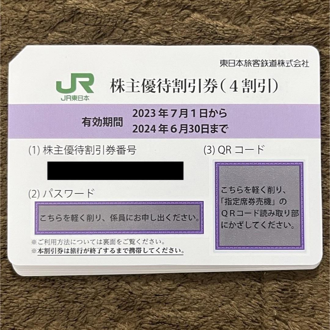 JR(ジェイアール)の【即日発送】JR東日本 東日本旅客鉄道 株主優待券 1枚 チケットの優待券/割引券(その他)の商品写真