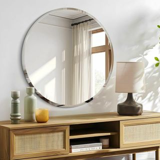 SINKIYA壁掛け鏡 浴室鏡 丸鏡 円形ミラー 壁掛けミラー 風呂鏡 壁掛けミ(壁掛けミラー)