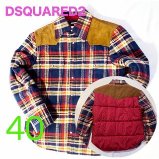 ディースクエアード(DSQUARED2)のDSQUARED2 ブルゾン レディース ネル チェック レザー イタリア製(シャツ/ブラウス(長袖/七分))