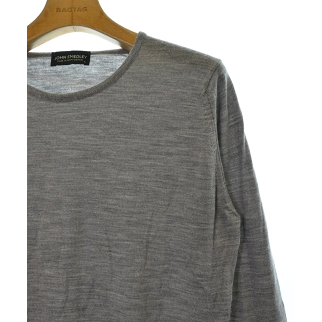 JOHN SMEDLEY(ジョンスメドレー)のJOHN SMEDLEY ジョンスメドレー ニット・セーター L グレー 【古着】【中古】 レディースのトップス(ニット/セーター)の商品写真